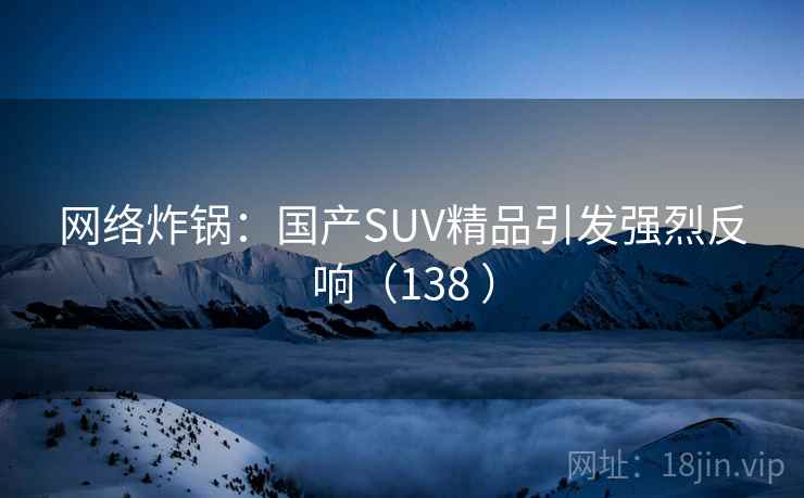 网络炸锅：国产SUV精品引发强烈反响（138 ）
